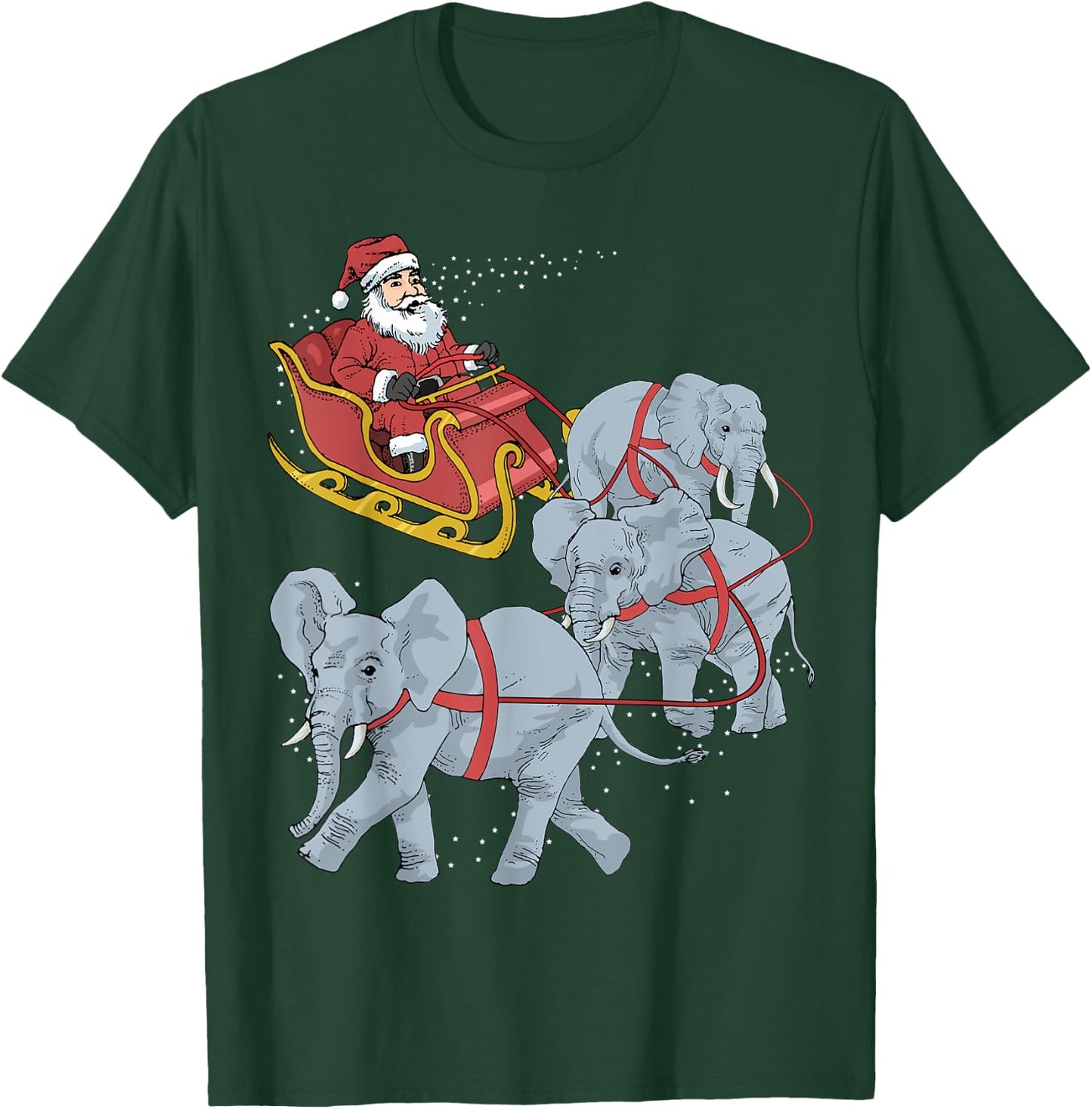 Elephant Christmas T-Shirt - T-Shirt | Forest