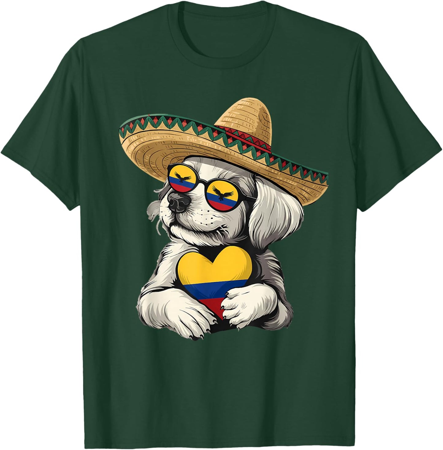 Colombia Flag Colombian Roots Colombian Pride Colombian Flag T-Shirt - T-Shirt | Forest