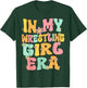 Cute In My Wrestling Girl Era Groovy Wrestling Girl Wrestler T-Shirt - T-Shirt | Forest