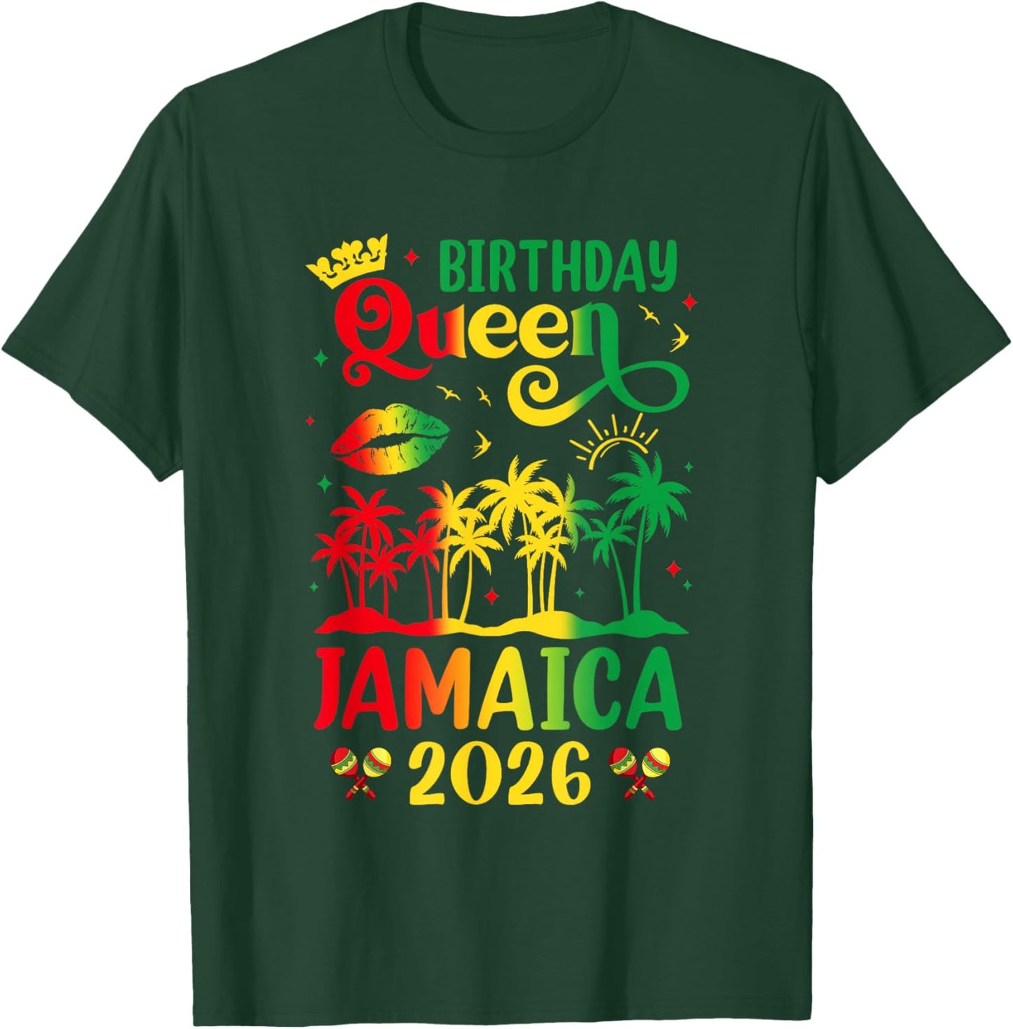 Birthday Jamaica Girl 30Th 40Th Party Jamaican Vacation 2026 T-Shirt - T-Shirt | Forest
