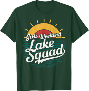 Retro Girls Weekend Girls Trip Mother Daughter Lake Squad T-Shirt - T-Shirt | Forest