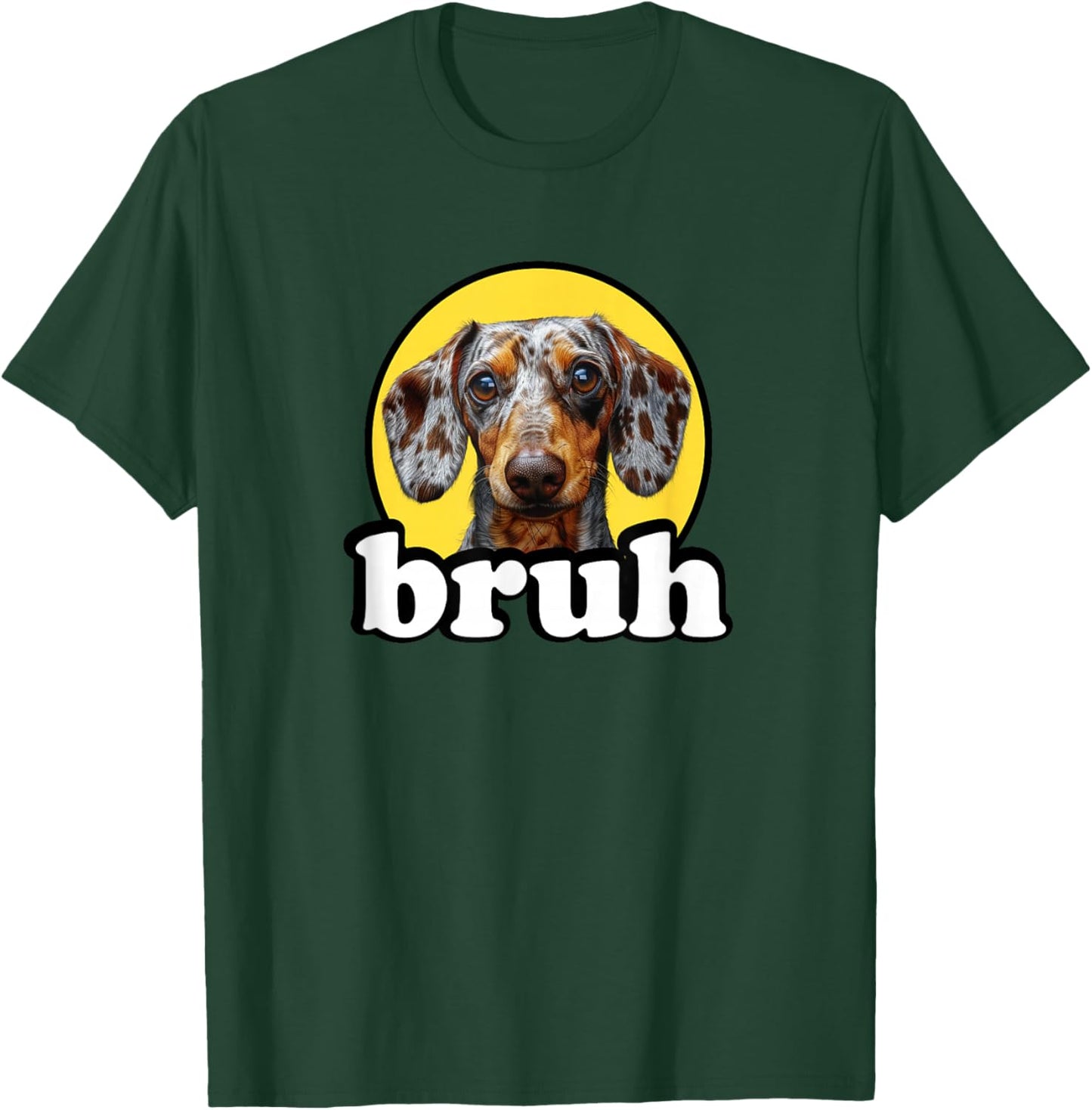 Kids Funny Bruh Dapple Dachshund Lover T-Shirt - T-Shirt | Forest