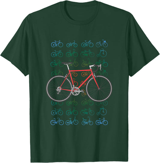 Road Bike Cycling Bicycle Cyclist Road Cyclist T-Shirt - T-Shirt | Forest