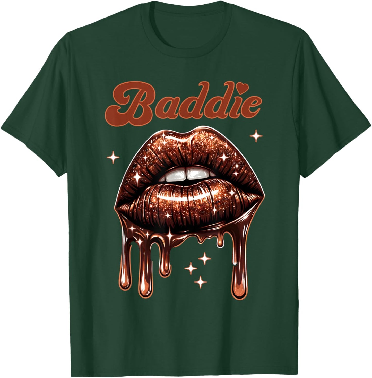 Brown Skin Girl Baddie African American Melanin Queen Latinx T-Shirt - T-Shirt | Forest