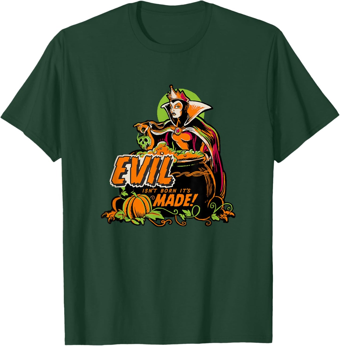 Disney Villains Halloween Evil Queen Evil Is Made Retro T-Shirt - T-Shirt | Forest