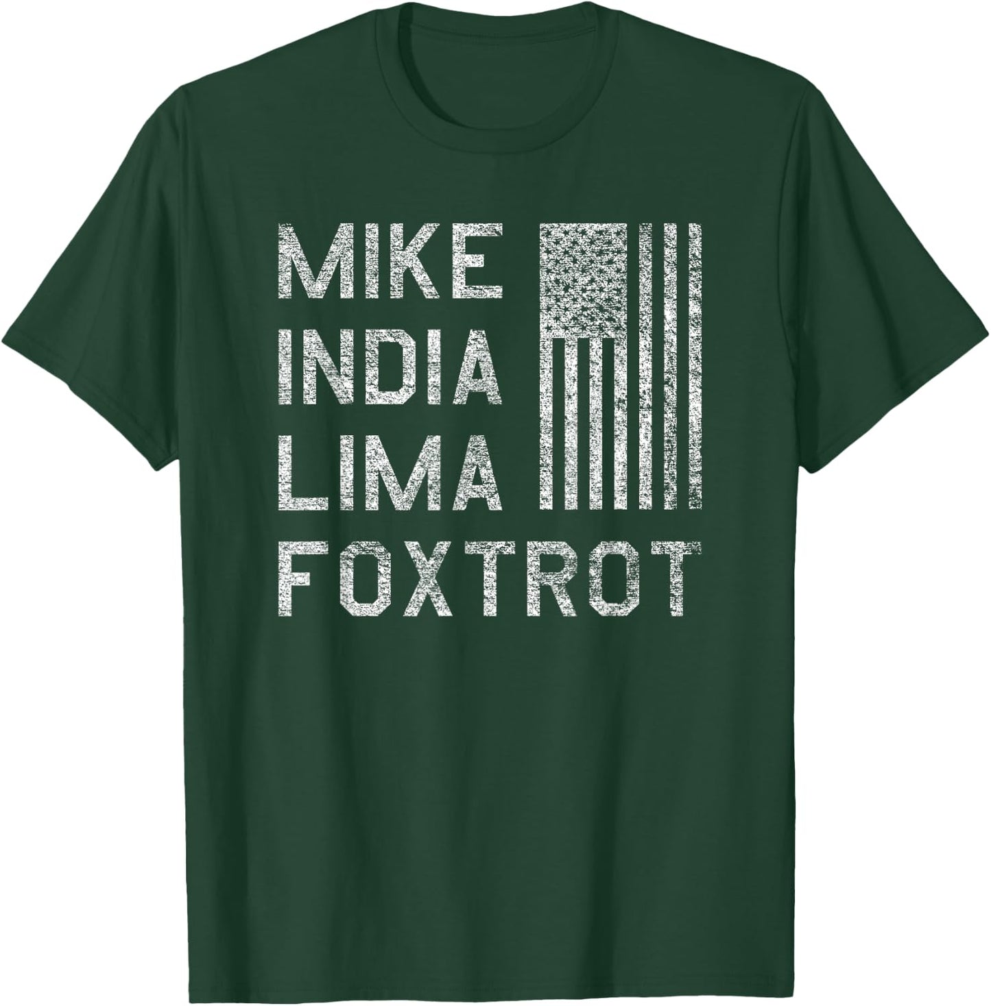 Mike India Lima Foxtrot Us American Flag Fun Milf Humor T-Shirt - T-Shirt | Forest