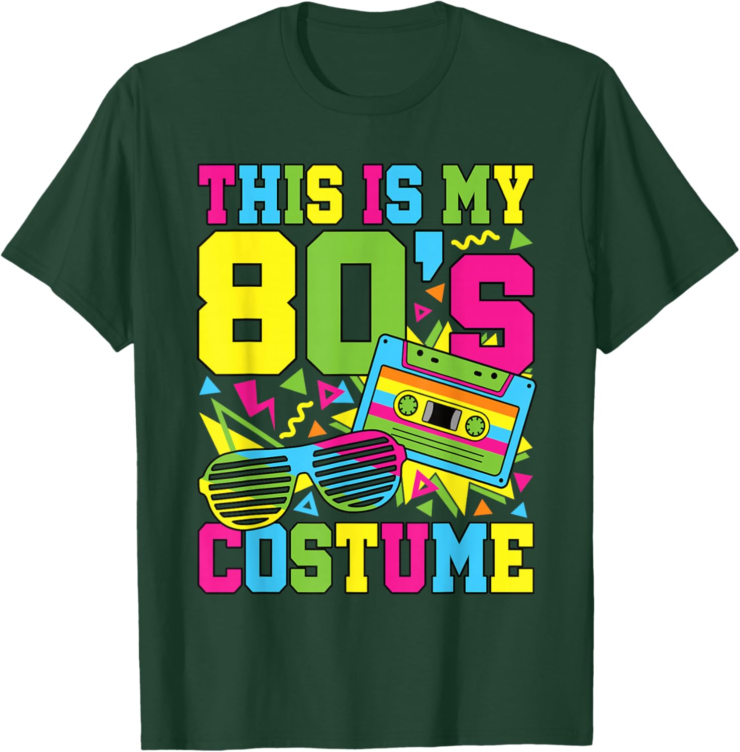 This is My 80s Costume 1980 80s Party Outfit Men Women Kids T-Shirt - T-Shirt | Forest