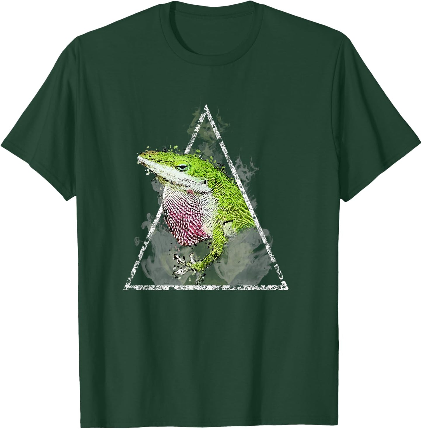Anole Green Lizard Pet Anoles Reptile Smoke T-Shirt - T-Shirt | Forest