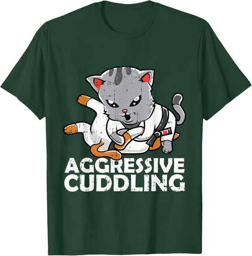 Aggressive Cuddling Jiu Jitsu Cat BJJ Martial Arts MMA Men Women Girls Kids