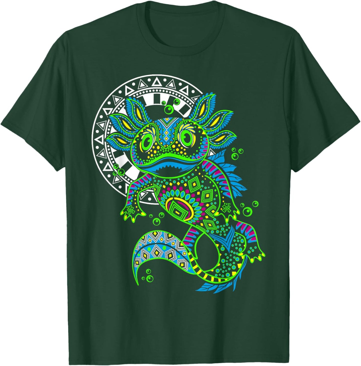 Axolotl Ajolote Huichol Azteca Mexico T-Shirt - T-Shirt | Forest