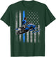 Snowmobile Riding Winter Snow USA American Flag Vintage T-Shirt - T-Shirt | Forest
