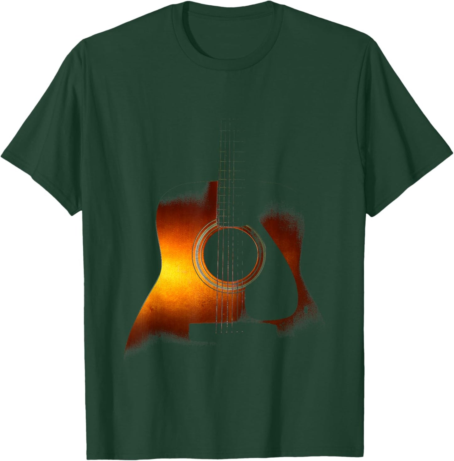 Acoustic Guitar Player Shirt Cool Musician Music Artistic T-Shirt - T-Shirt | Forest