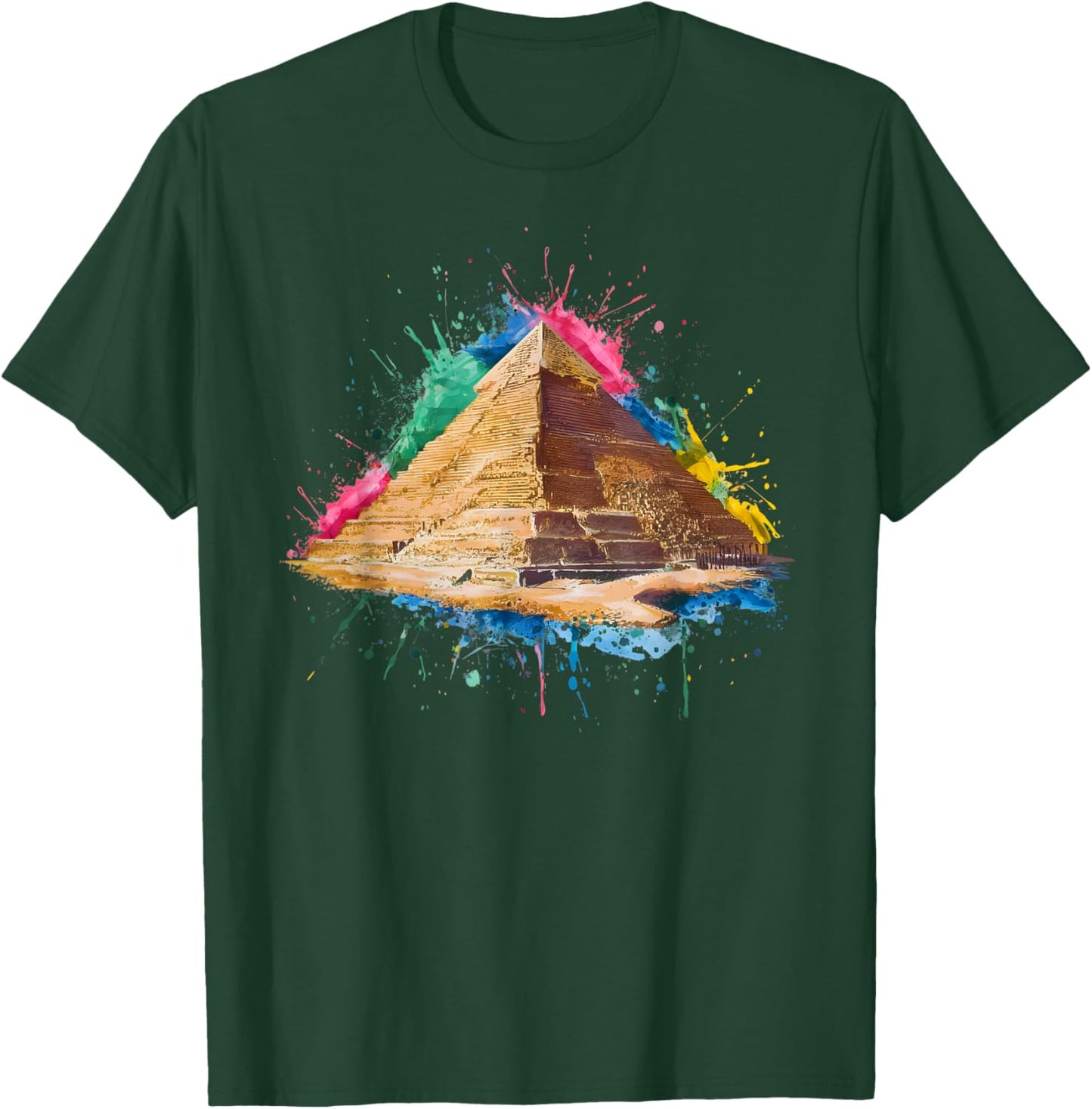 Colorful Egyptian Pyramid T-Shirt - T-Shirt | Forest
