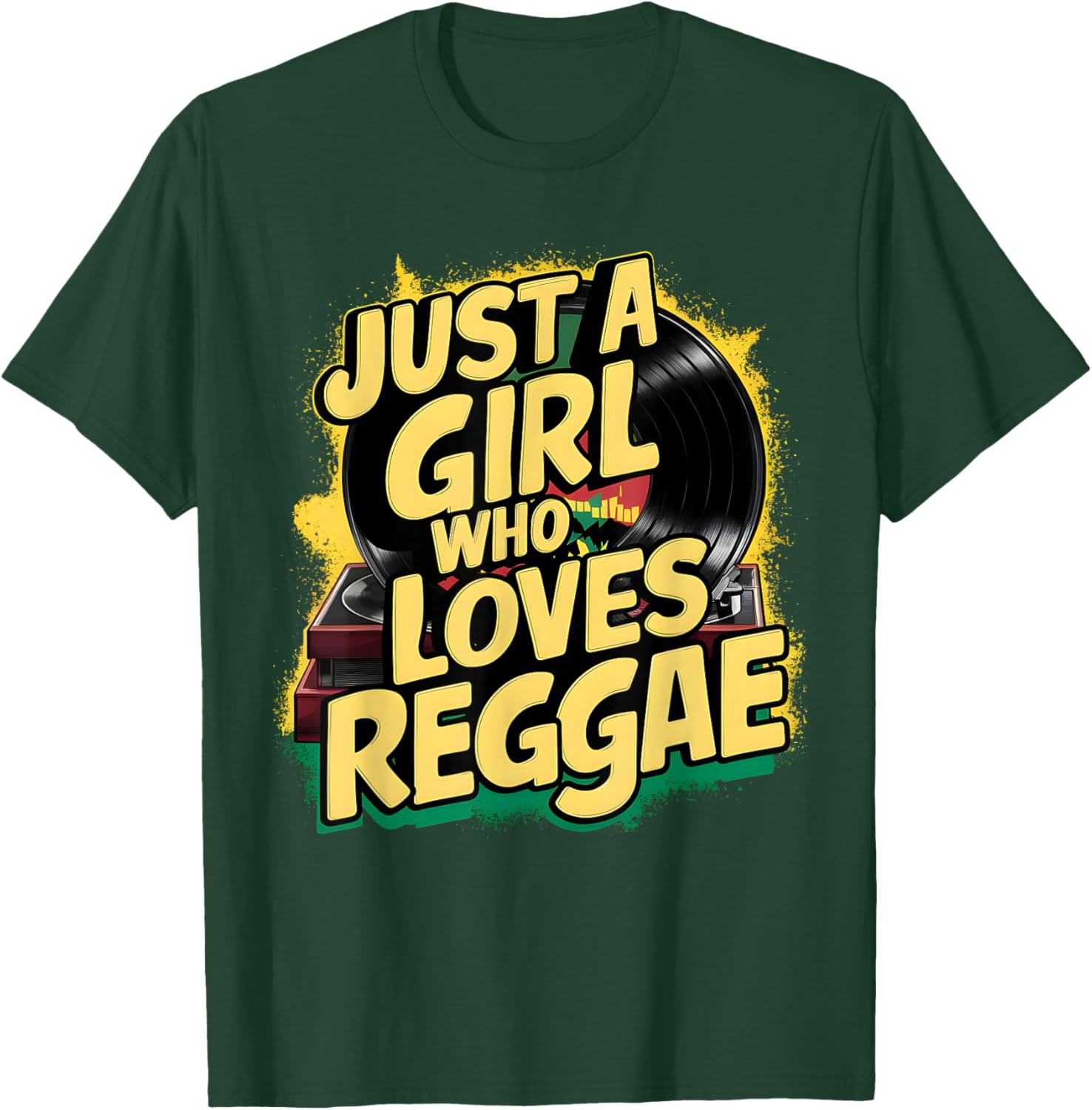 Just A Girl Who Loves Reggae Music Rasta Rastafari T-Shirt - T-Shirt | Forest
