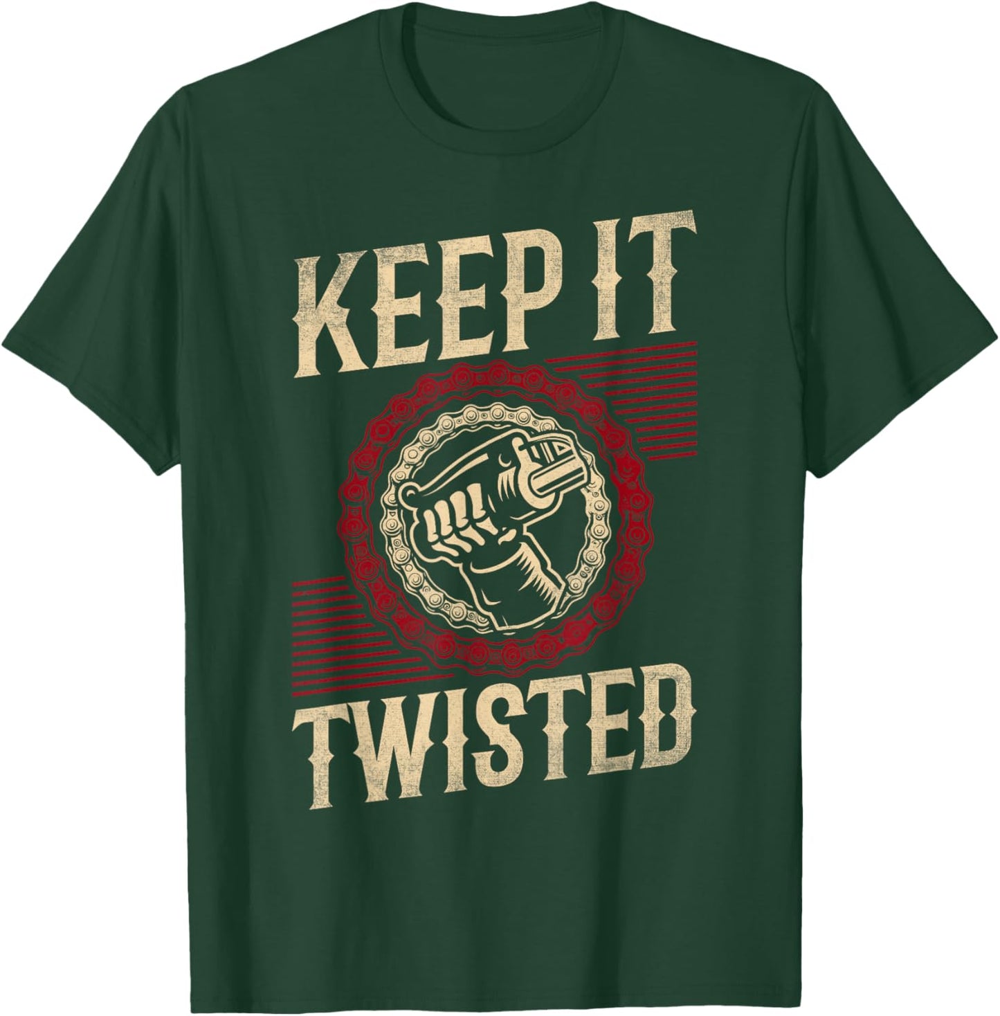Keep It Twisted - Vintage Motorcycle T-Shirt - T-Shirt | Forest