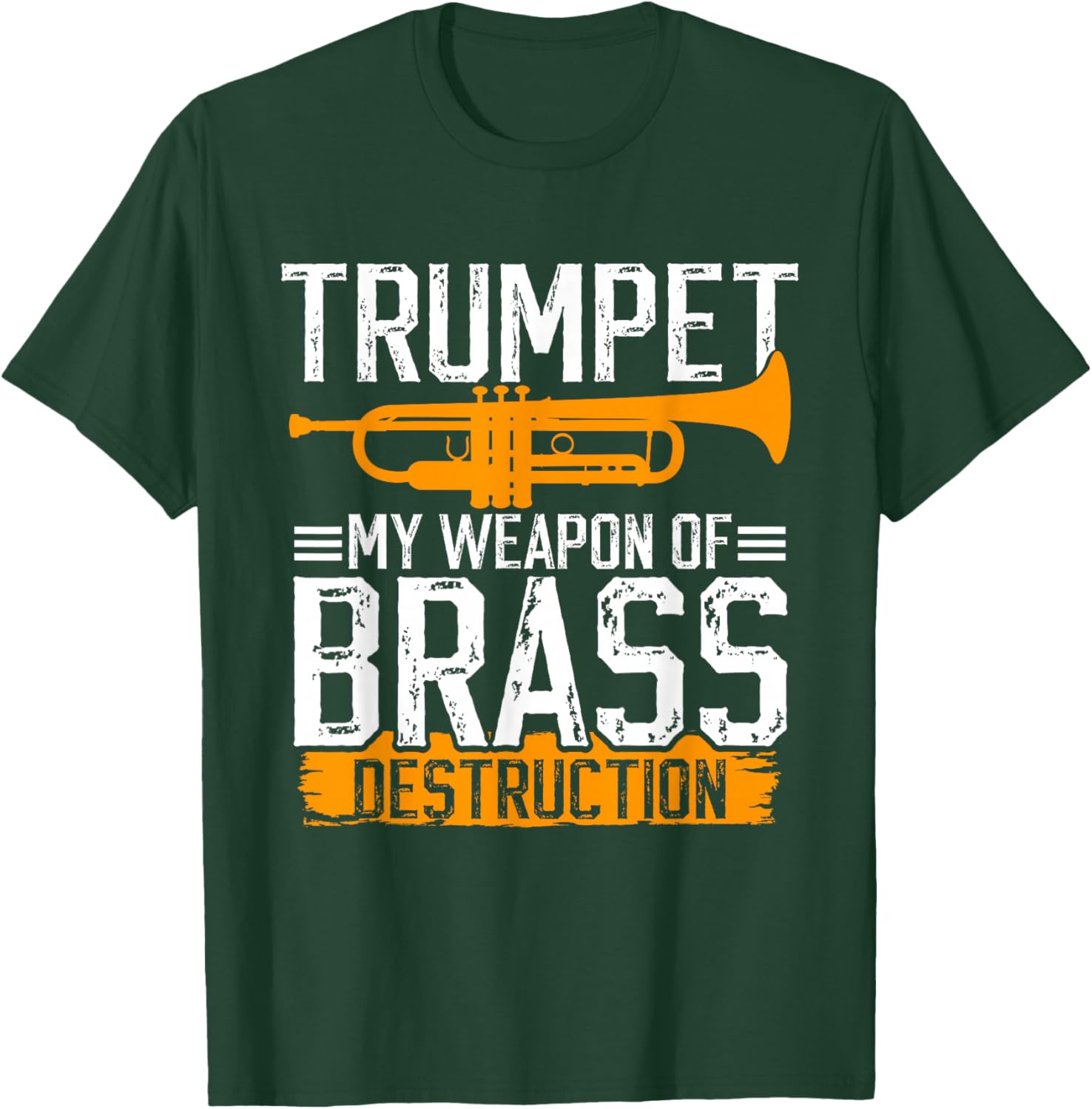 Elegant Trumpet Player Jazz Orchestra Marching Band T-Shirt - T-Shirt | Forest