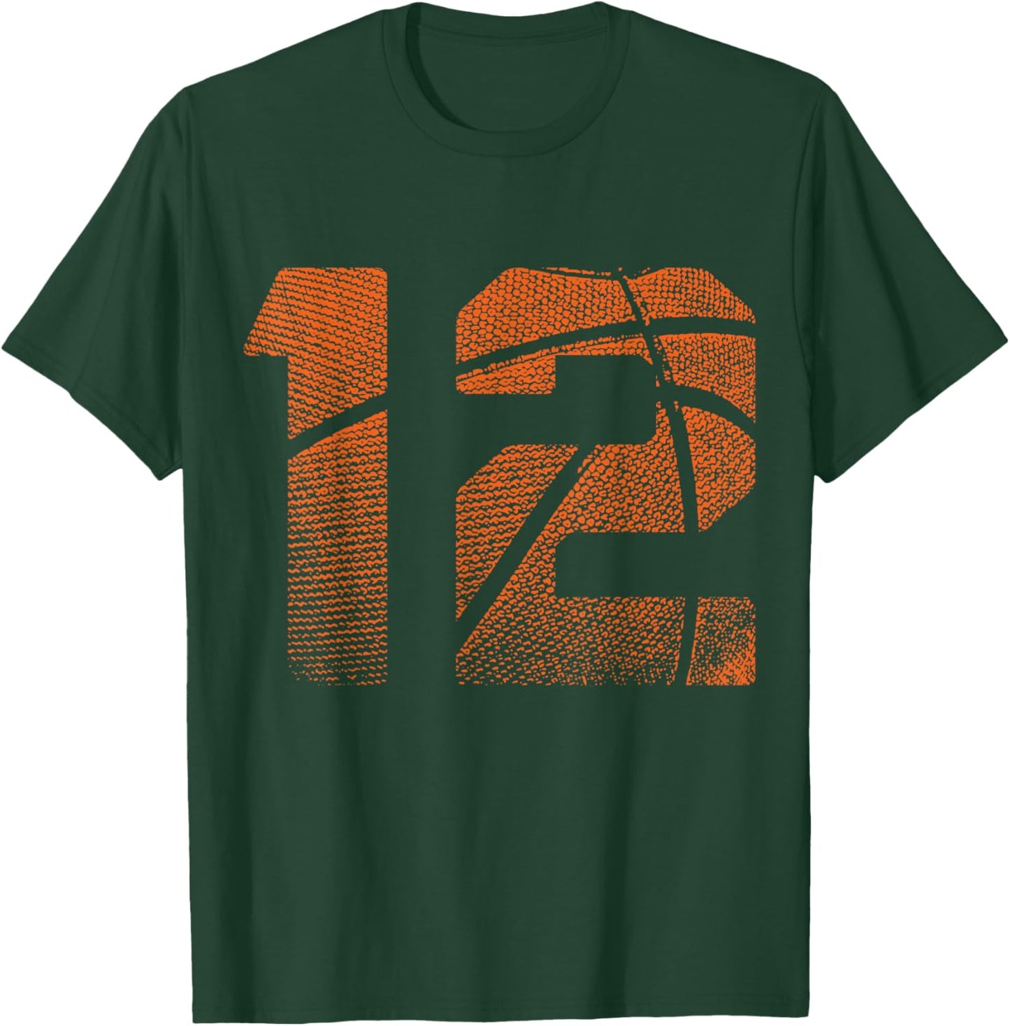 12th Birthday Boy Basketball Player Basketball 12 Years Old T-Shirt - T-Shirt | Forest