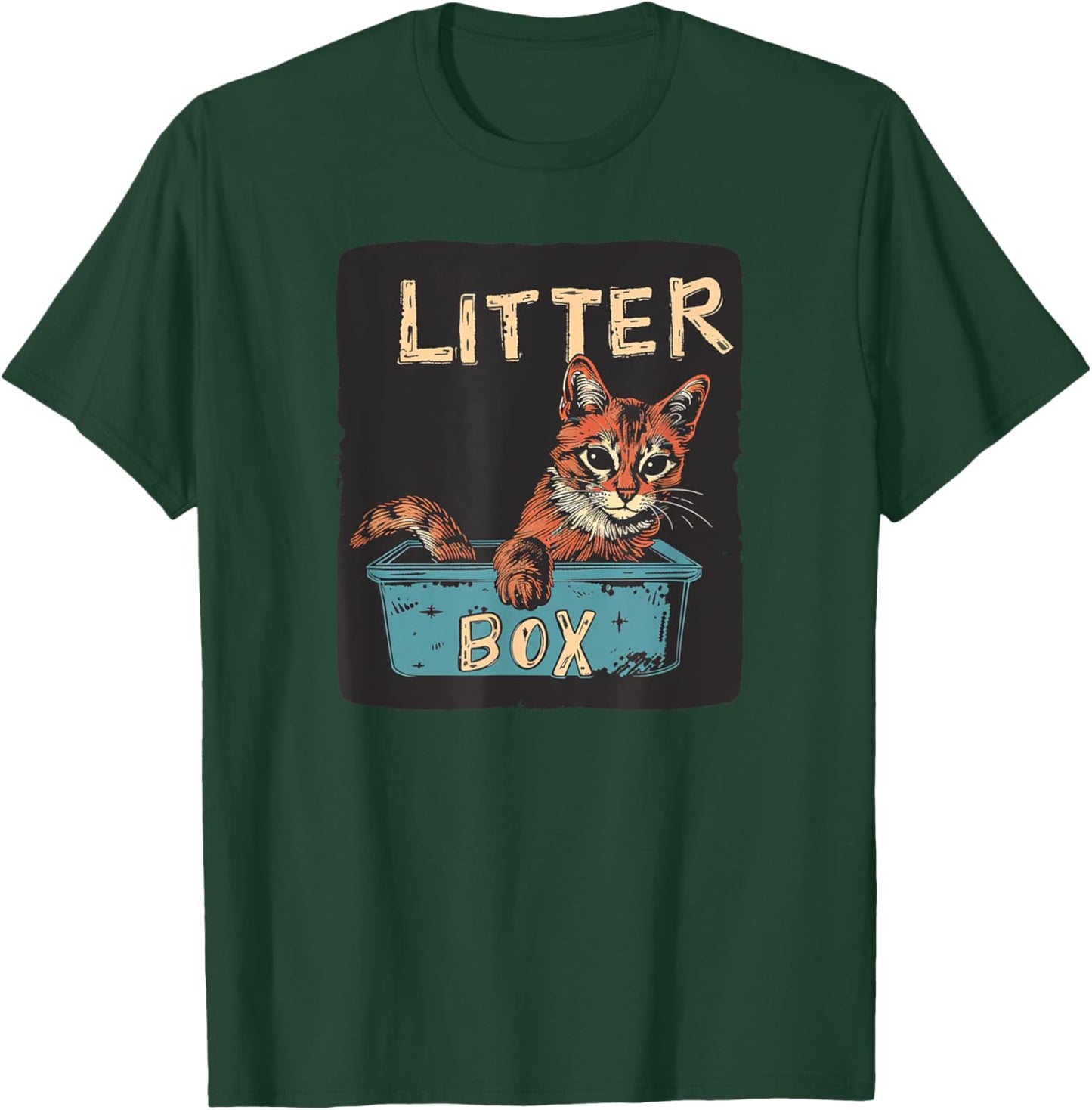 Fun Cat and Litter Box Costume Women Kids T-Shirt - T-Shirt | Forest