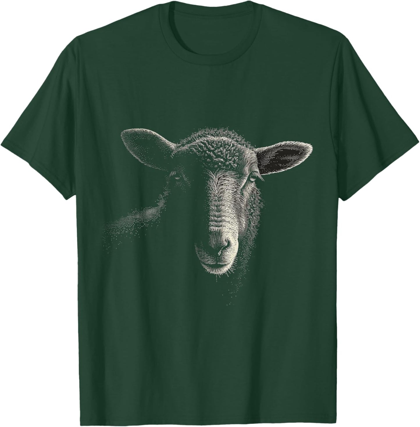 Sheep Pixel Portrait Animal Illlustration Artwork Sheep T-Shirt - T-Shirt | Forest