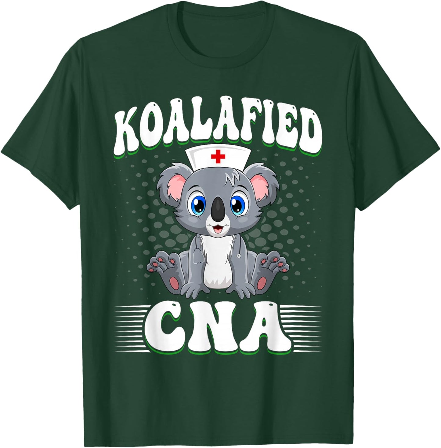 Koalafied CNA - Koala Lover Certified Nurse Assistant Pun T-Shirt - T-Shirt | Forest