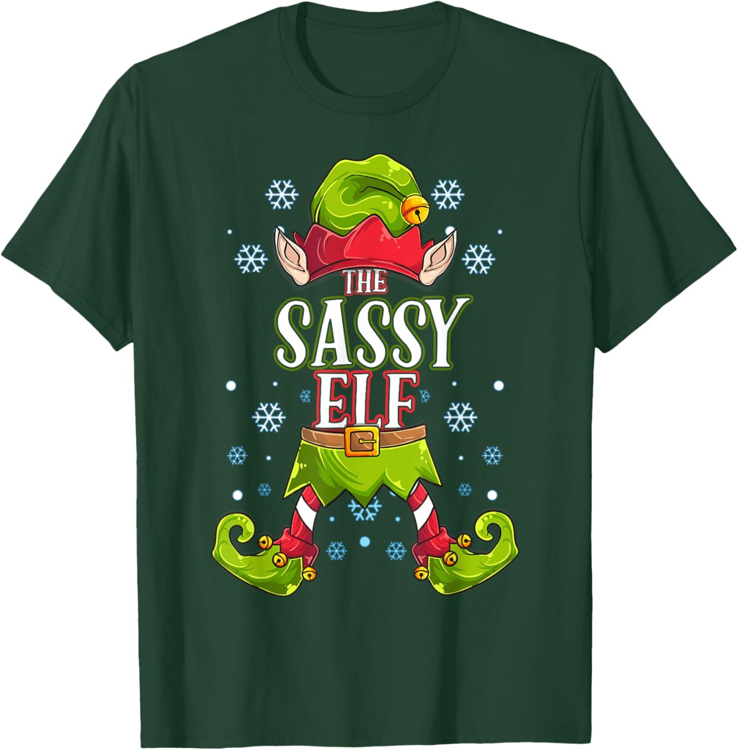 Sassy Elf Matching Family Group Christmas Party T-Shirt - T-Shirt | Forest