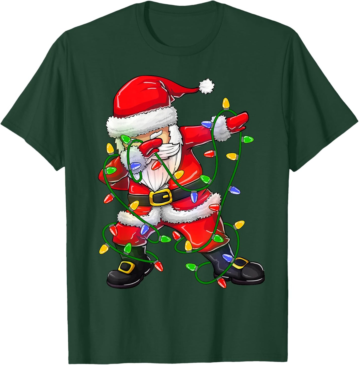 Dabbing Santa Funny Christmas Shirts Women 2024 Boys Girls T-Shirt - T-Shirt | Forest
