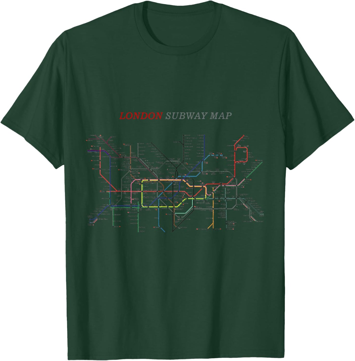 London Subway Map | Metro, Underground T-Shirt - T-Shirt | Forest