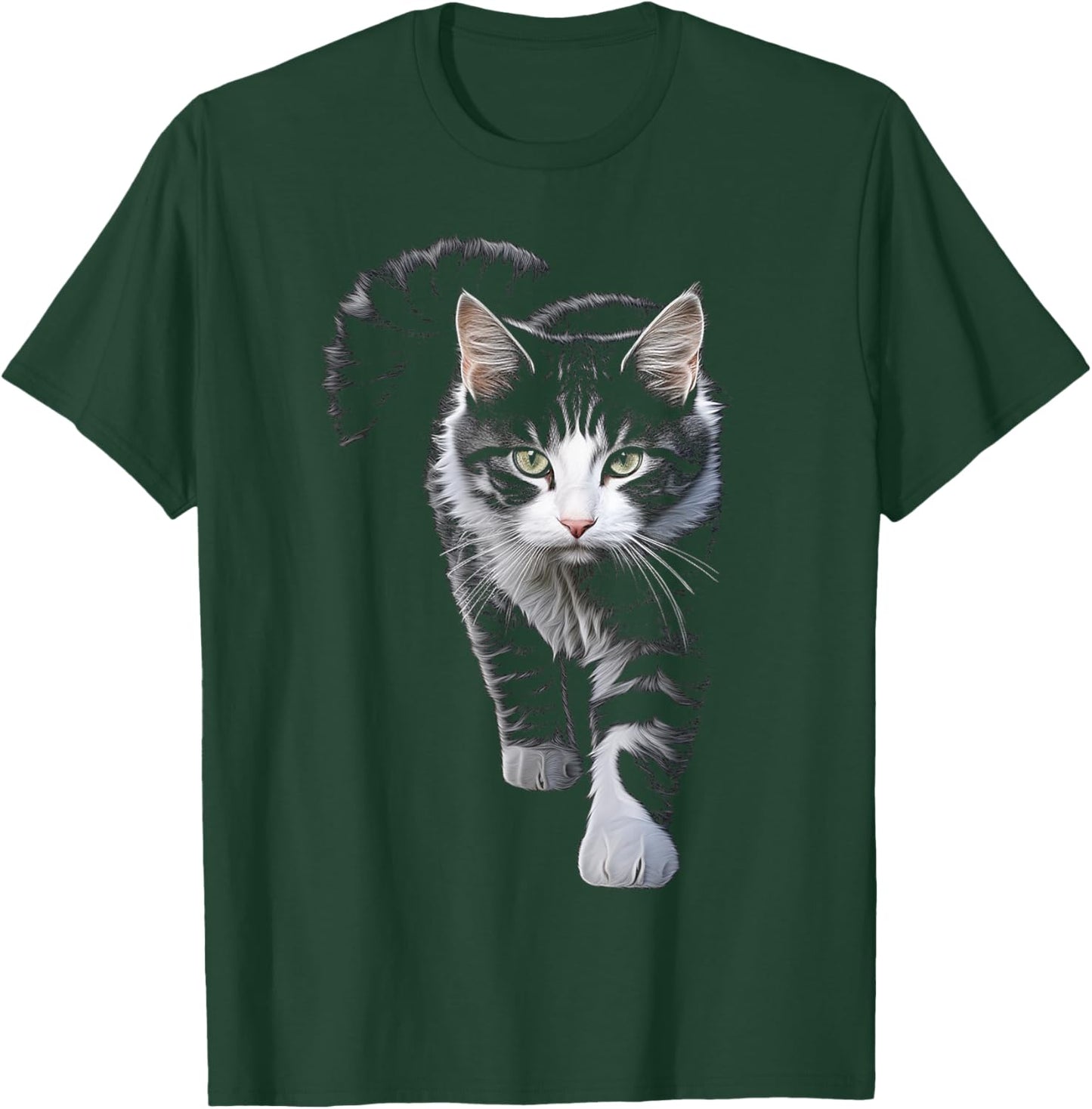 Cat Drawing Animal Art Motif Cat T-Shirt - T-Shirt | Forest