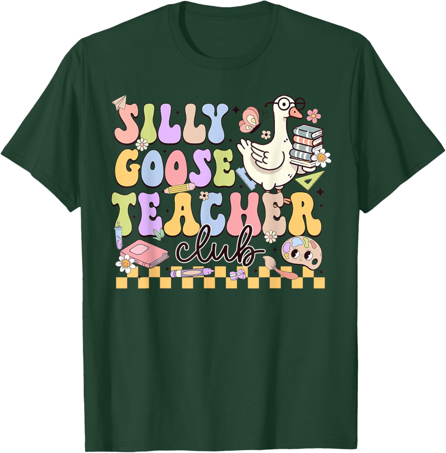 Silly Goose Teacher Club T-Shirt - T-Shirt | Forest