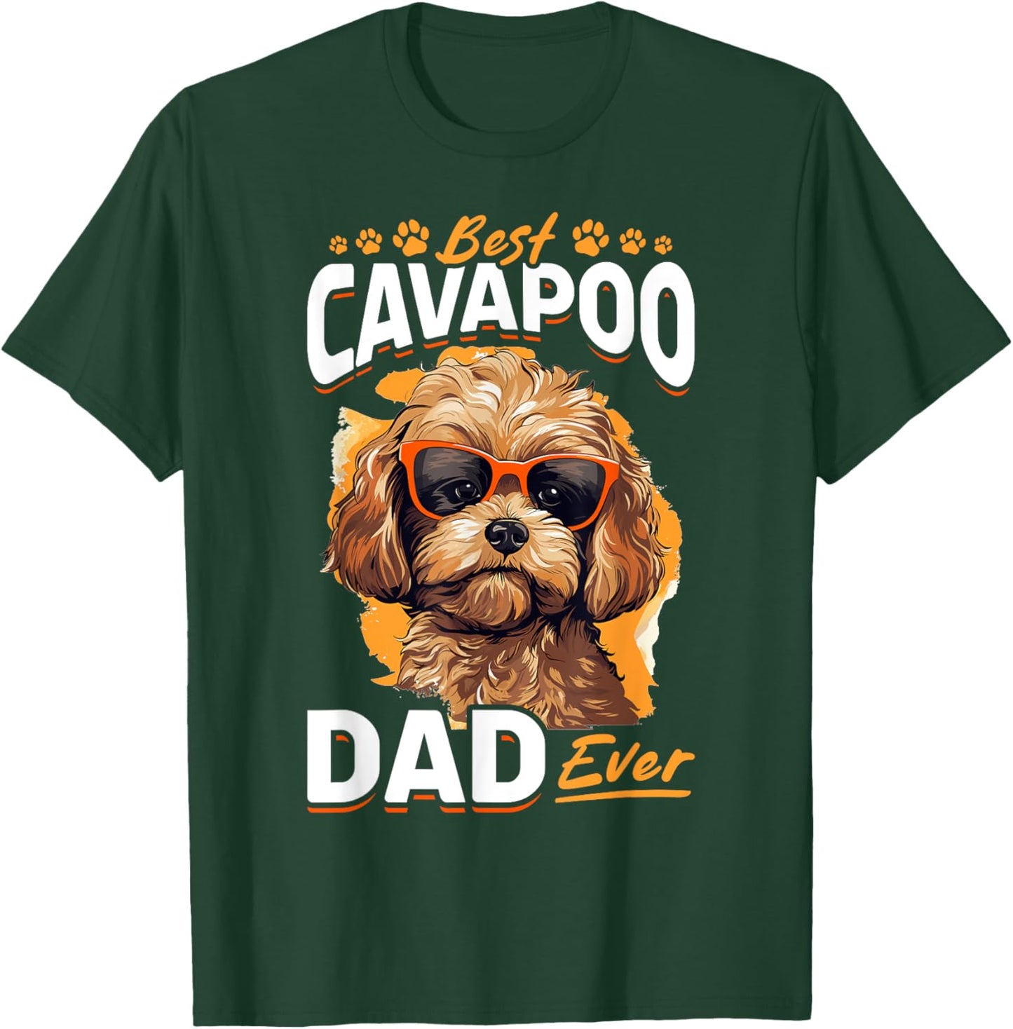 Cavapoo Dog Breed Pet Best Cavapoo Dad Ever Women Girls Kids T-Shirt - T-Shirt | Forest