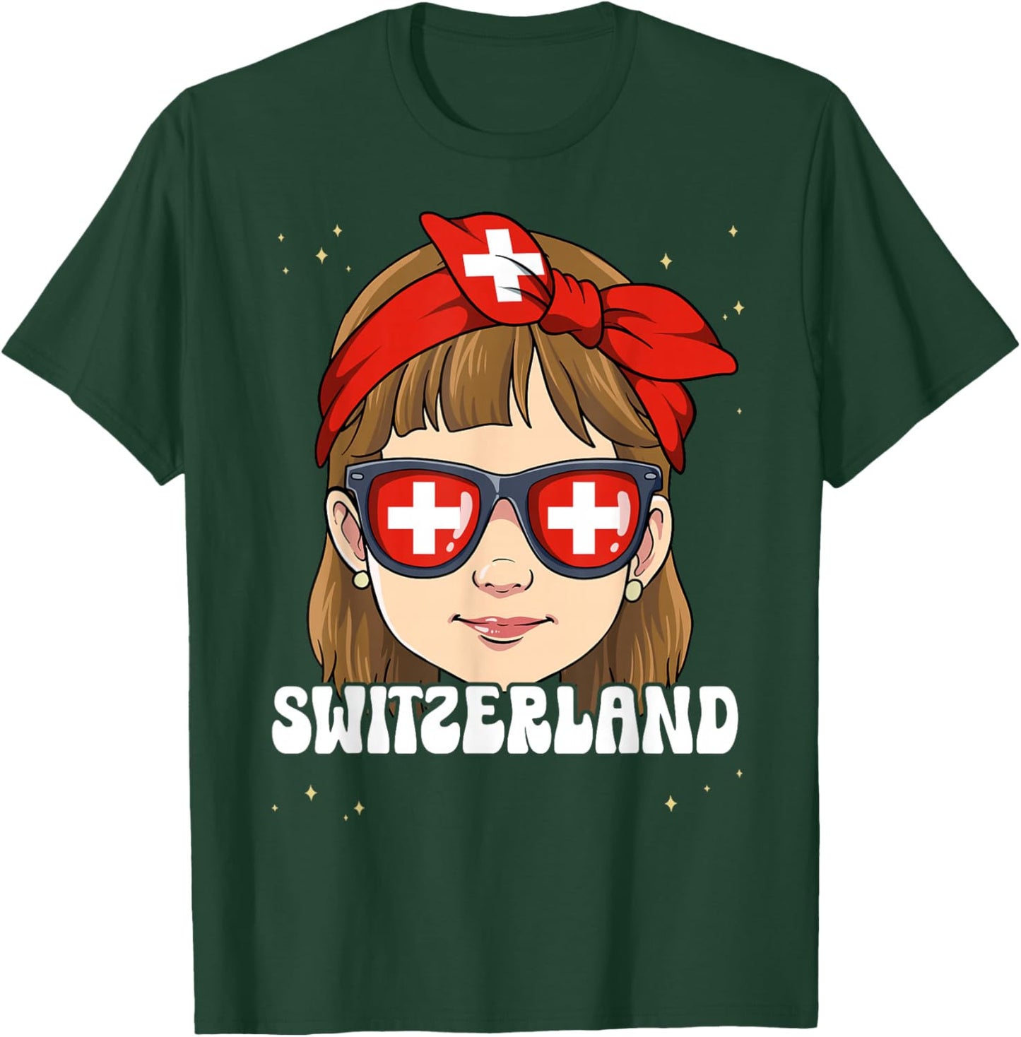 Swiss Girl Switzerland T-Shirt - T-Shirt | Forest