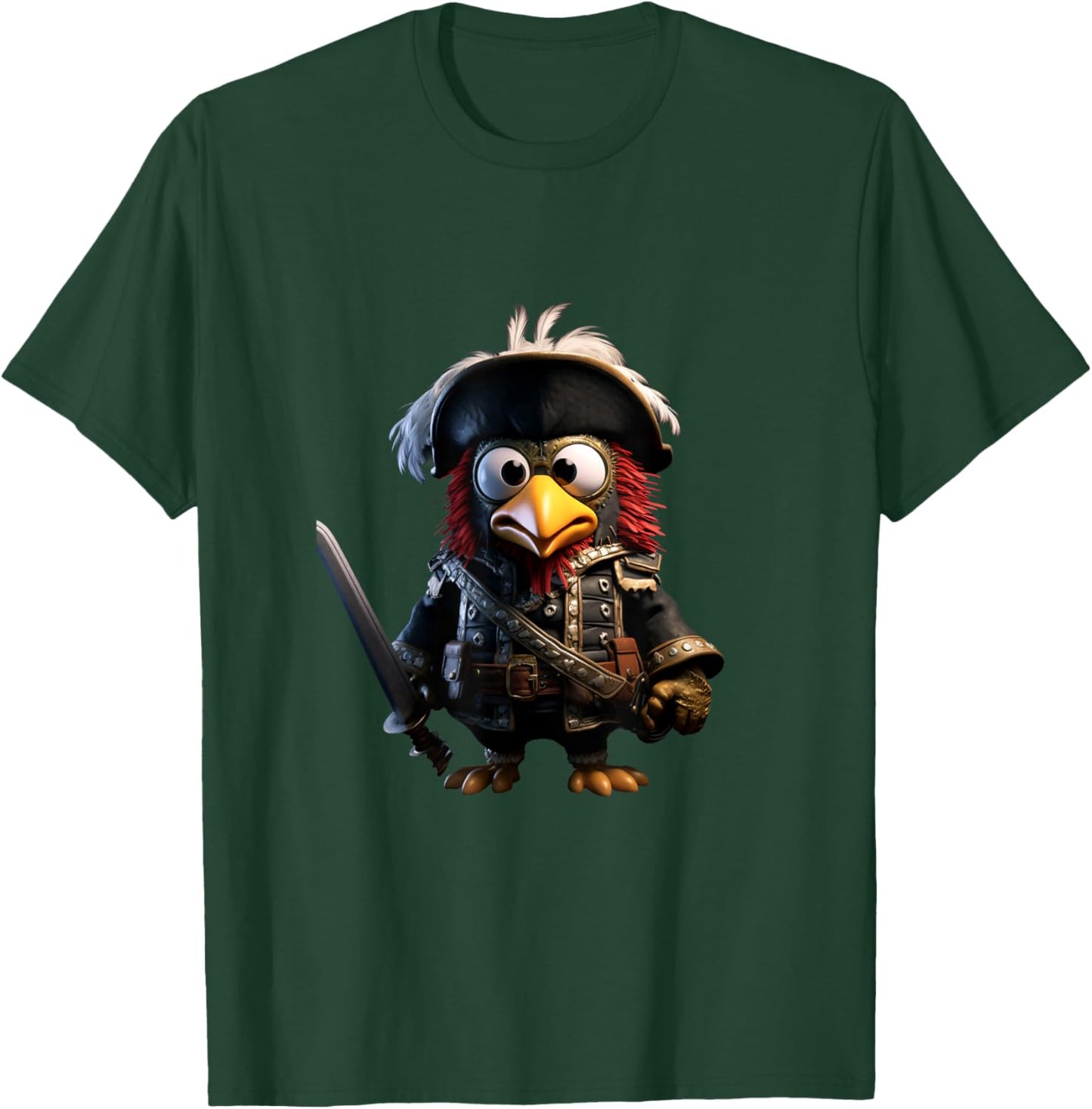 Pirate Chicken Buccaneer Pirate Costume Kids Boys T-Shirt - T-Shirt | Forest