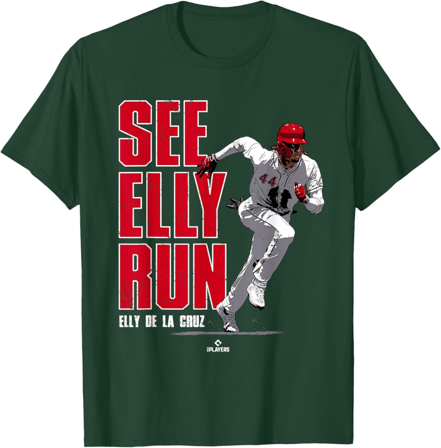 See Elly Run Elly De La Cruz Cincinnati MLBPA T-Shirt - T-Shirt | Forest
