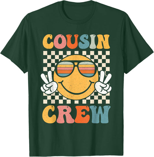 Retro Cousin Crew Summer Family Matching Funny Cousin Squad T-Shirt - T-Shirt | Forest