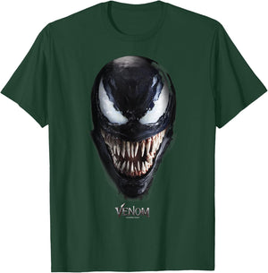 Marvel Venom Up Close Face Grin Small T-Shirt - T-Shirt | Forest