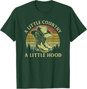 Little Country Little Hood Vintage Cowboy Hat Country Music T-Shirt - T-Shirt | Forest