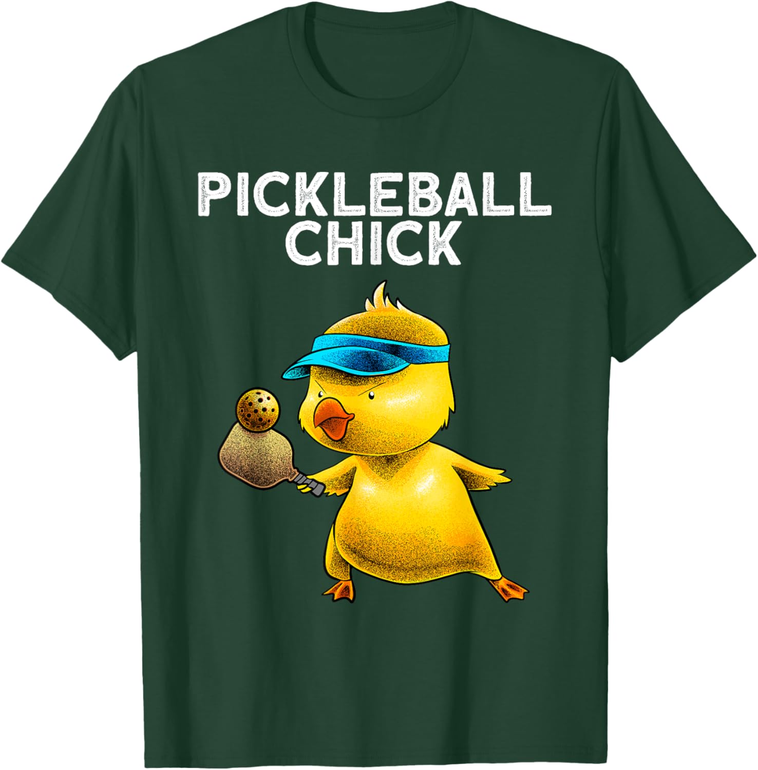 Funny Pickleball Art Girl Paddle Sport Chick Lover T-Shirt - T-Shirt | Forest
