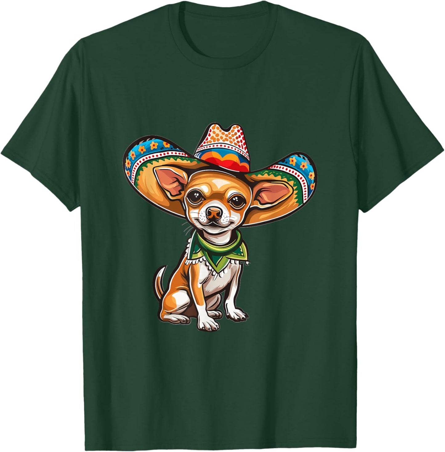 Funny Cinco de Mayo Chihuahua Graphic T-Shirt - T-Shirt | Forest