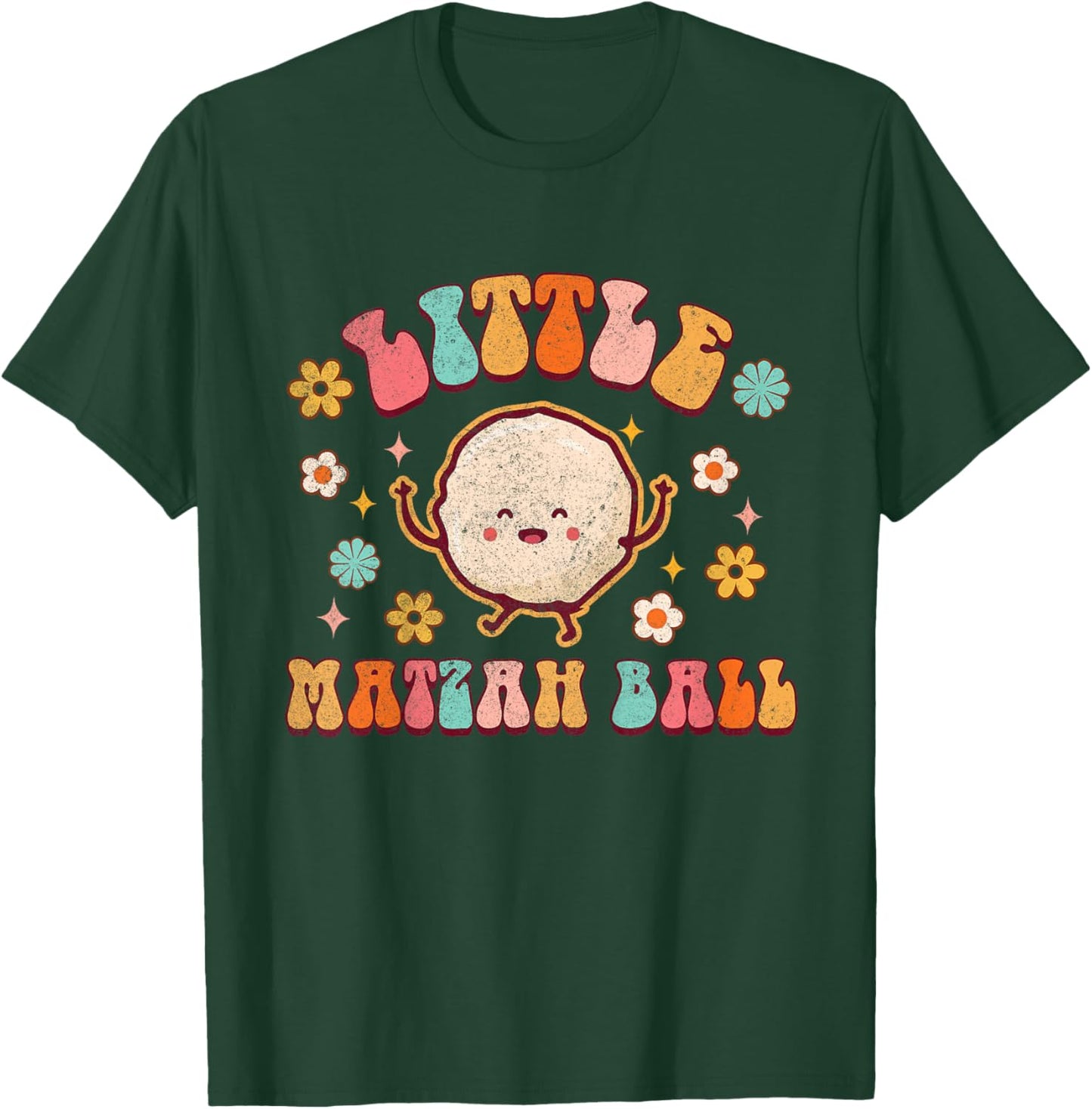 Little Matzah Ball Cute Jewish Baby Shower Passover Groovy T-Shirt - T-Shirt | Forest
