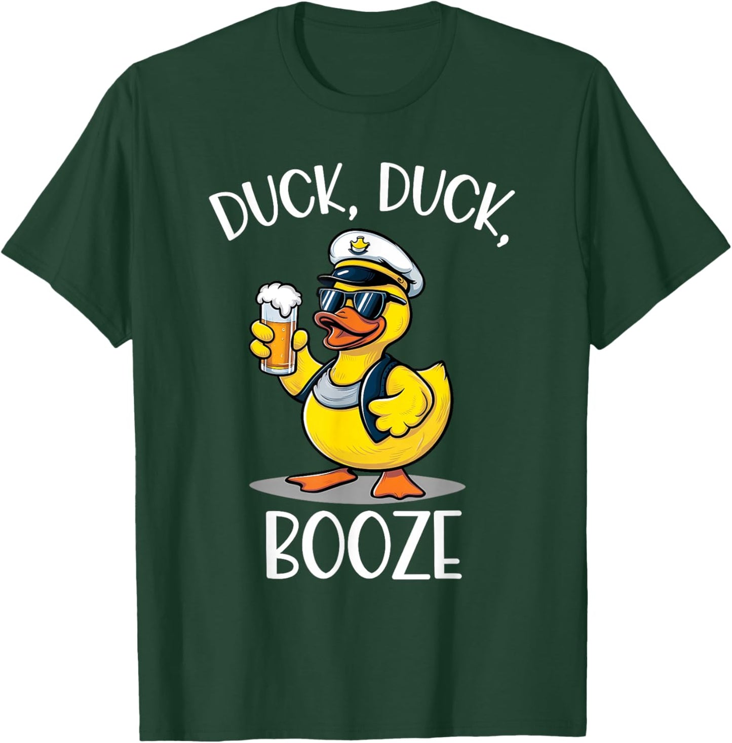 Duck Duck Booze Funny Cruise Rubber Duck Beer Drink Package T-Shirt - T-Shirt | Forest