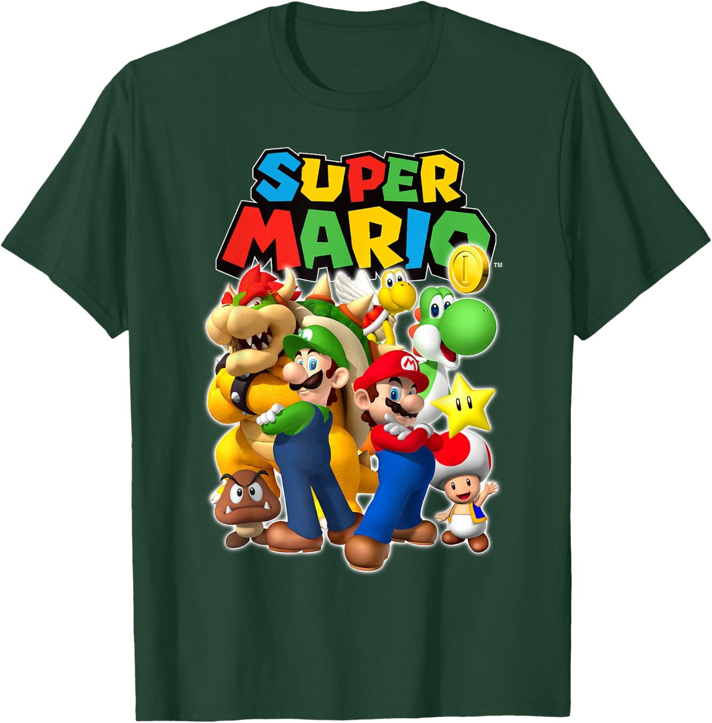 Super Mario Originals Group Shot T-Shirt - T-Shirt | Forest