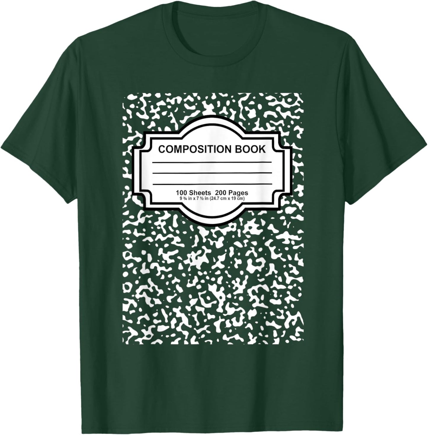 Composition Notebook Costume - Matching Group Halloween T-Shirt - T-Shirt | Forest