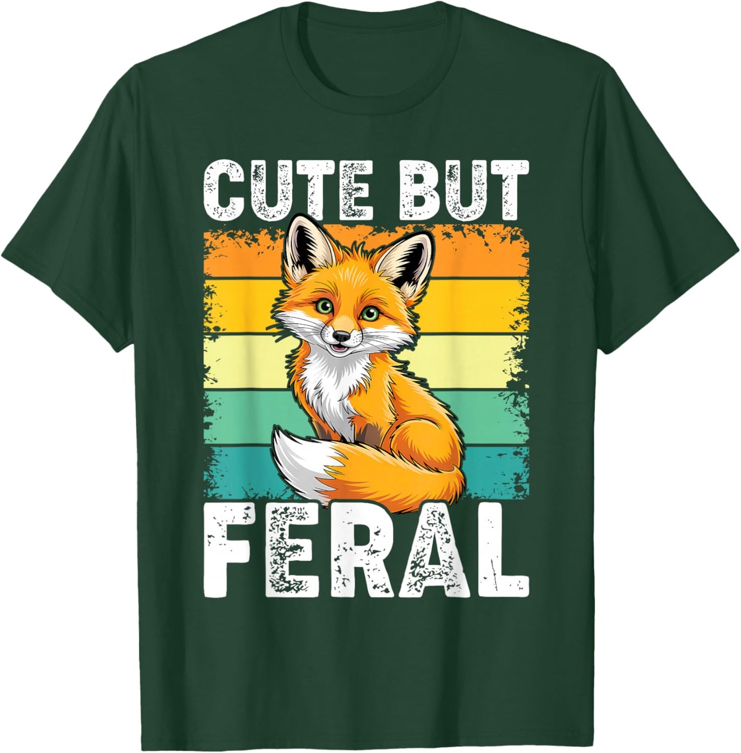 Funny Cute But Feral Fox Toddler Boy Girl T-Shirt - T-Shirt | Forest