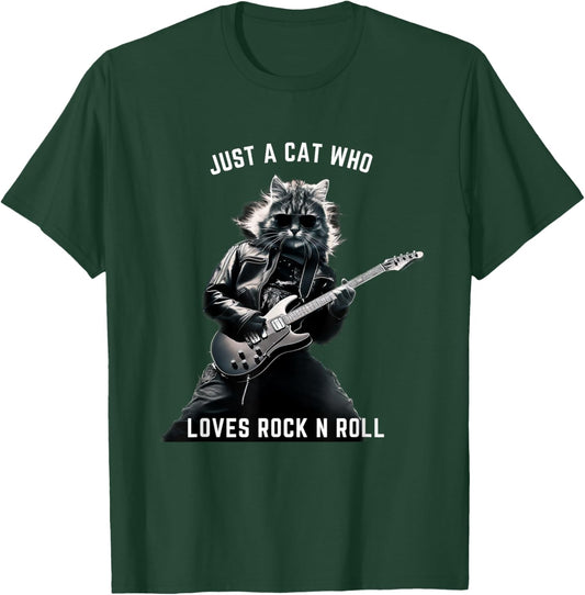 Just a cat that loves rock n roll Women Kids T-Shirt - T-Shirt | Forest
