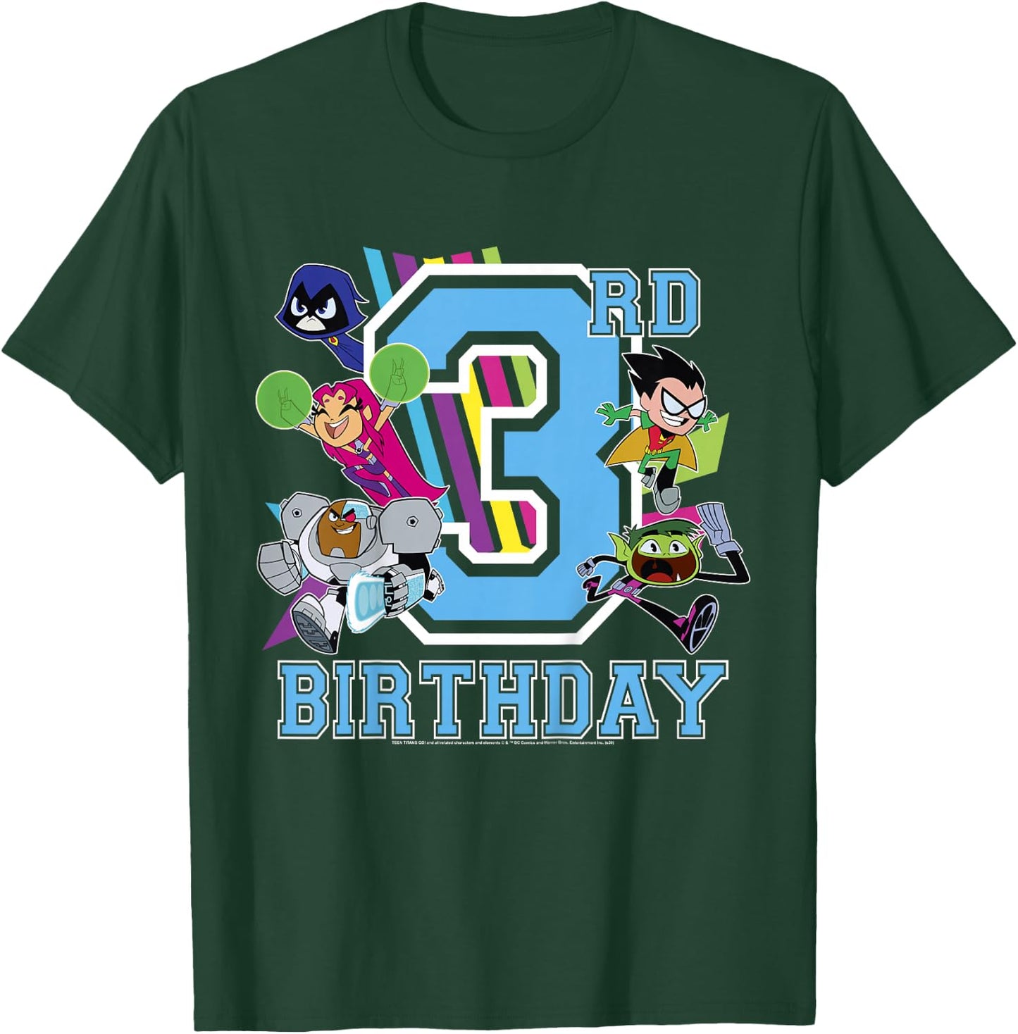 Kids DC Comics Teen Titans Go! 3rd Birthday T-Shirt - T-Shirt | Forest