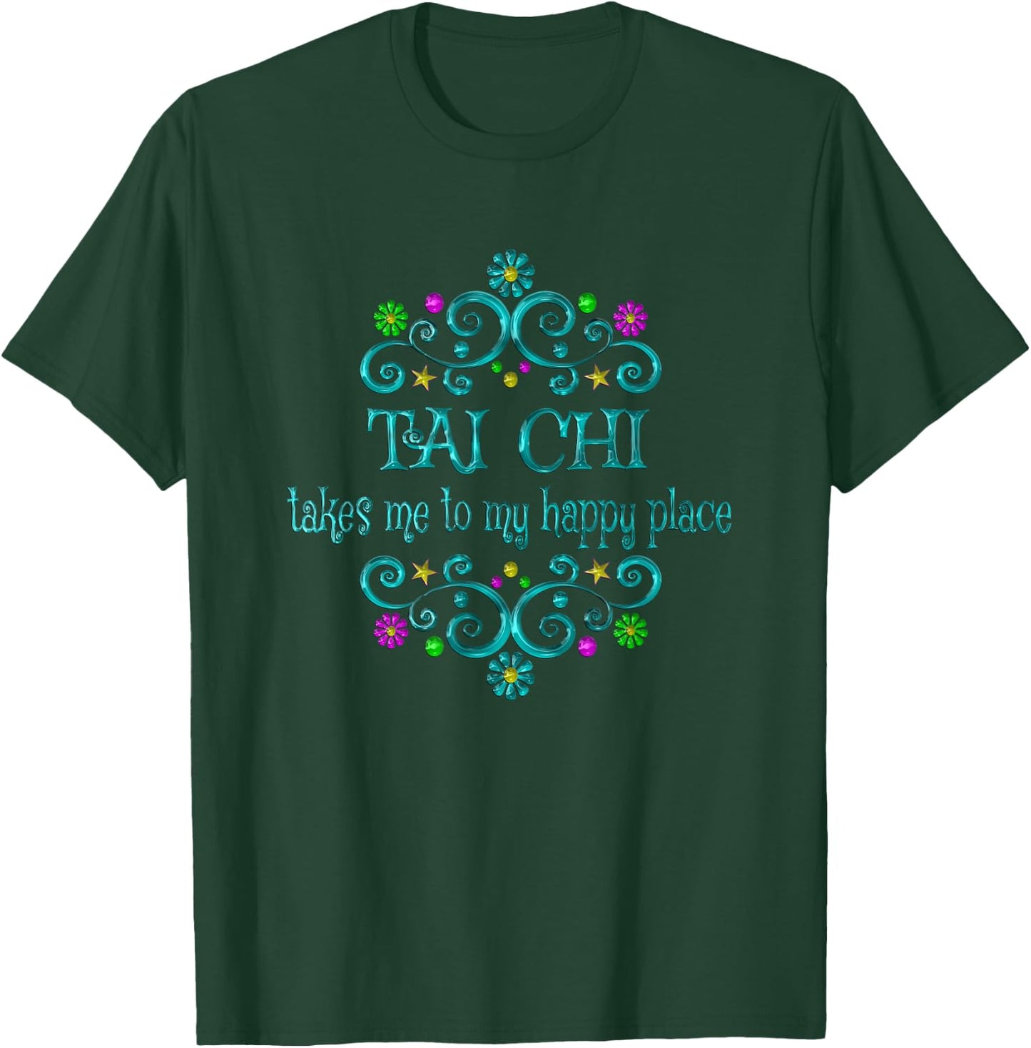 Tai Chi Happy Place T-Shirt - T-Shirt | Forest