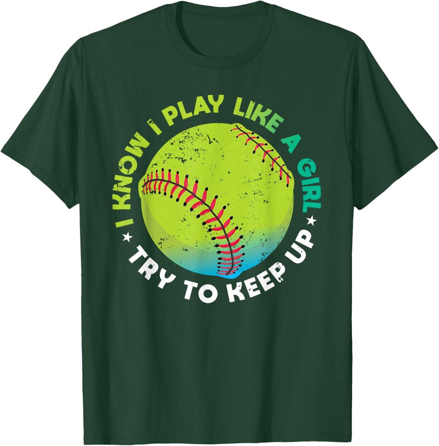 Funny Fastpitch Pitcher Softball Game Gift Girls T-Shirt - T-Shirt | Forest