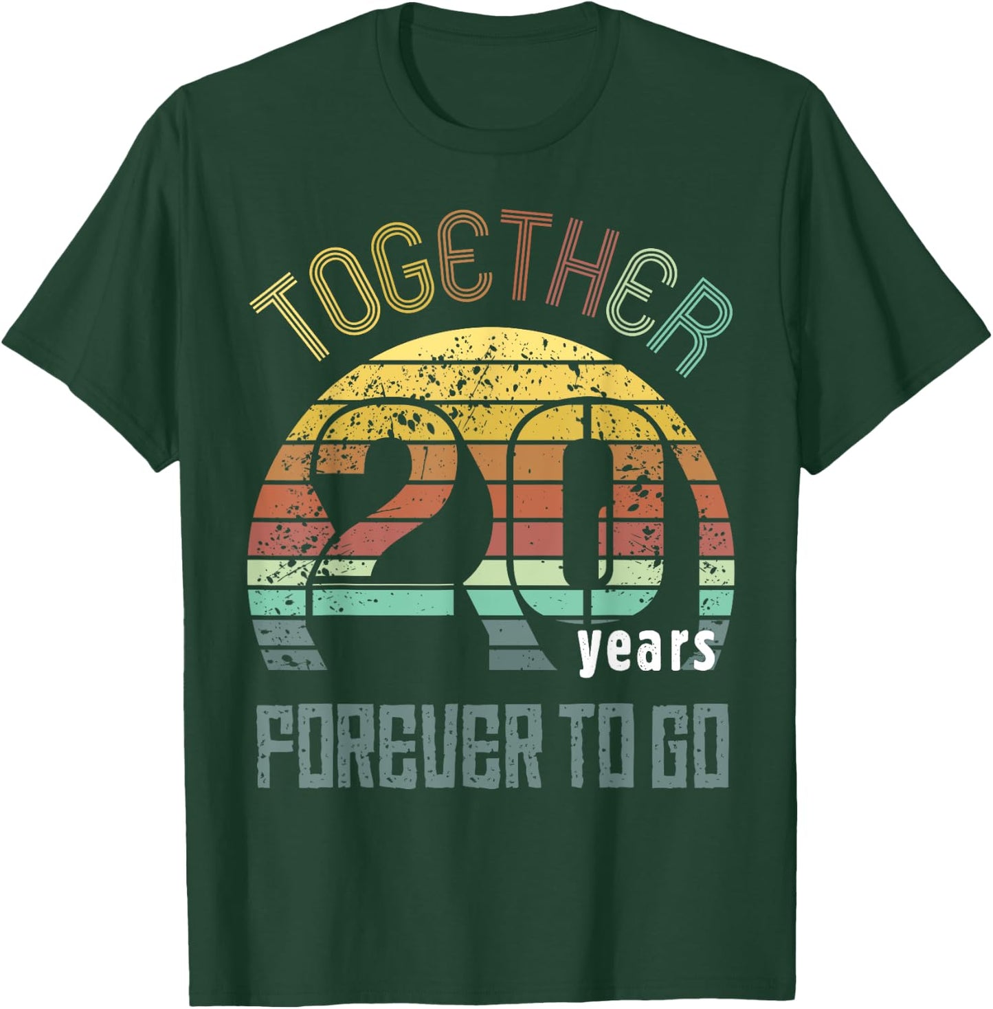 Twenty Years Wedding Anniversary Gifts For Couples Matching T-Shirt - T-Shirt | Forest