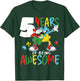 5 Year Old Birthday Autistic Boy Girl Autism Awareness T-Shirt - T-Shirt | Forest