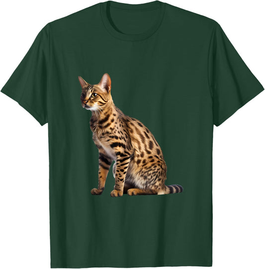 Savannah Cat Portrait Women Girls Kids T-Shirt - T-Shirt | Forest